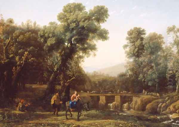 The Flight into Egypt, c.1635 Oil Painting by Claude Lorrain (Claude Gellee)