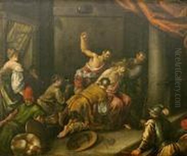 Cristo
Coronato Di Spine Oil Painting by Leandro Bassano