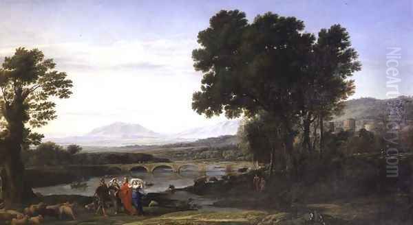 Landscape with Jacob and Laban and Laban's Daughters, 1654 Oil Painting by Claude Lorrain (Claude Gellee)