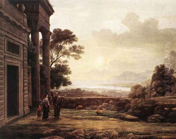 The Expulsion of Hagar 1668 Oil Painting by Claude Lorrain (Claude Gellee)