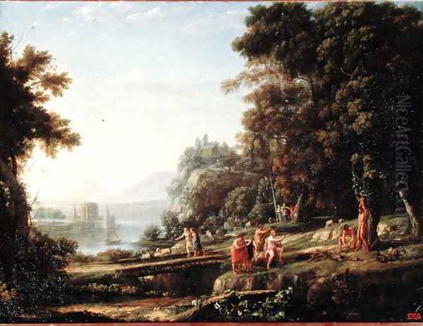 Landscape with Apollo and Marsyas, 1639-40 Oil Painting by Claude Lorrain (Claude Gellee)