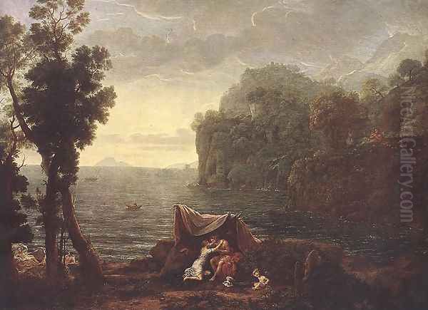 Landscape with Acis and Galathe 1657 Oil Painting by Claude Lorrain (Claude Gellee)