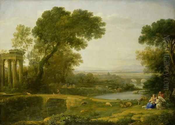 The Rest on the Flight into Egypt Oil Painting by Claude Lorrain (Claude Gellee)