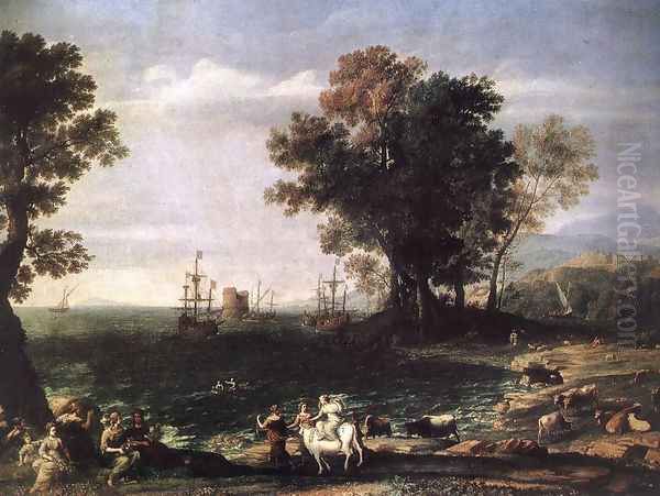 The Rape of Europa, 1655 Oil Painting by Claude Lorrain (Claude Gellee)