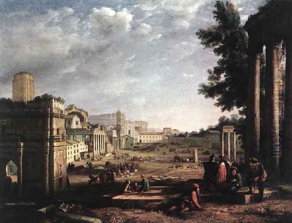 The Campo Vaccino, Rome Oil Painting by Claude Lorrain (Claude Gellee)