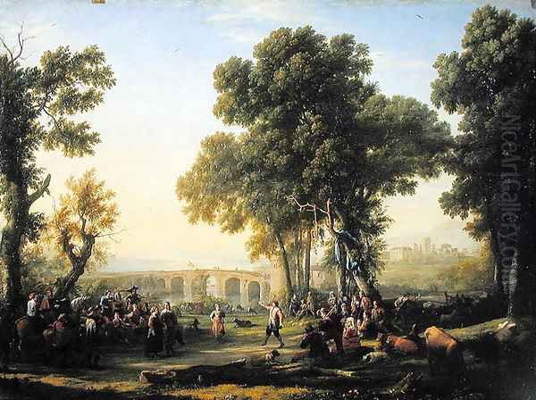 The Village Festival, 1639 Oil Painting by Claude Lorrain (Claude Gellee)