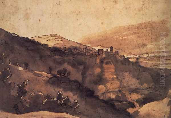 View of Tivoli Oil Painting by Claude Lorrain (Claude Gellee)