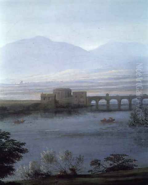Pastoral landscape (detail) Oil Painting by Claude Lorrain (Claude Gellee)