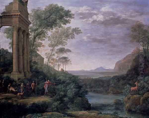 Landscape with Figures Oil Painting by Claude Lorrain (Claude Gellee)