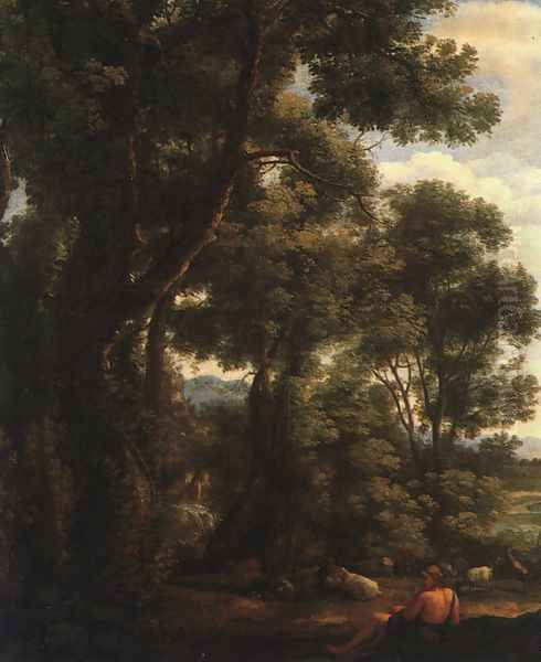 Landscape with Goatherd 1636 Oil Painting by Claude Lorrain (Claude Gellee)
