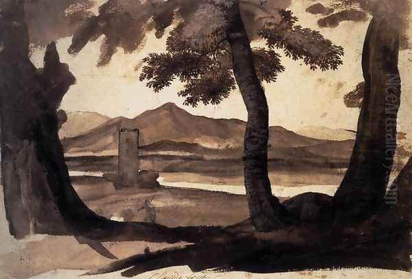 View of the Campagna Oil Painting by Claude Lorrain (Claude Gellee)