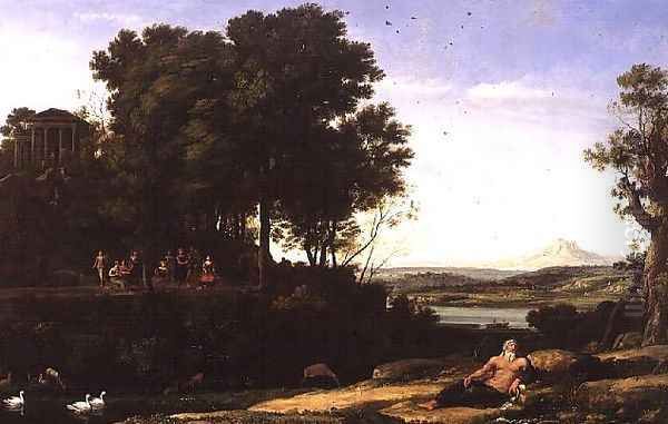 Landscape with Apollo and the Muses, 1652 Oil Painting by Claude Lorrain (Claude Gellee)