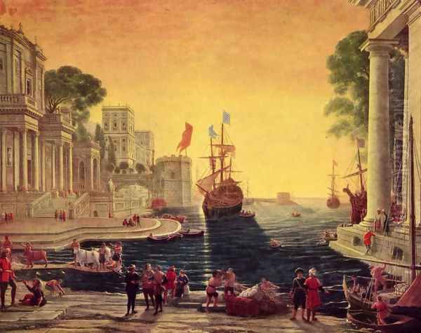 Odysseus returns Chryseis to Her Father Oil Painting by Claude Lorrain (Claude Gellee)