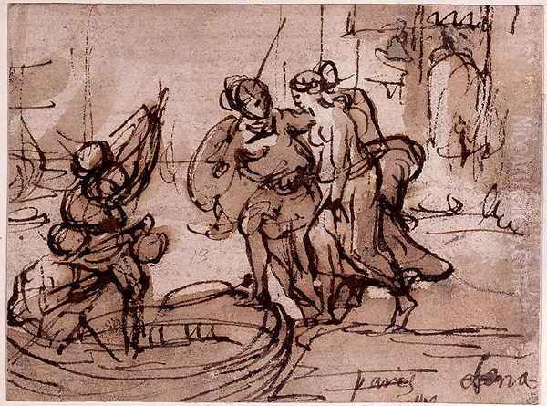 The Rape of Helen Oil Painting by Claude Lorrain (Claude Gellee)