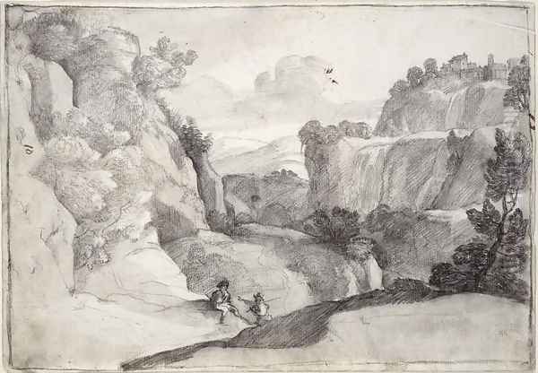 The Cascades of Tivoli Oil Painting by Claude Lorrain (Claude Gellee)