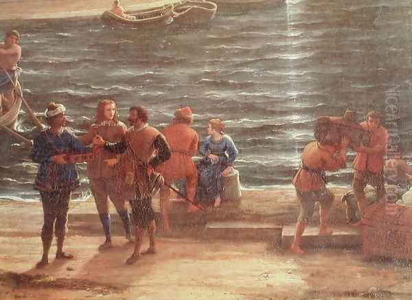 Ulysses Returning Chryseis to her Father (detail) Oil Painting by Claude Lorrain (Claude Gellee)