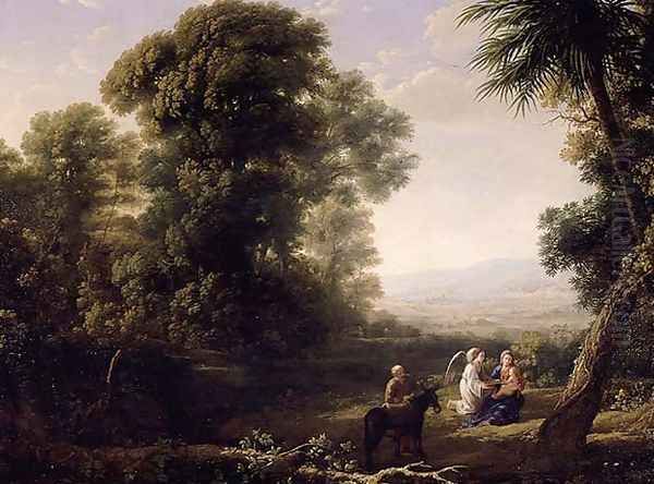 The Rest on the Flight into Egypt, 1635-6 Oil Painting by Claude Lorrain (Claude Gellee)