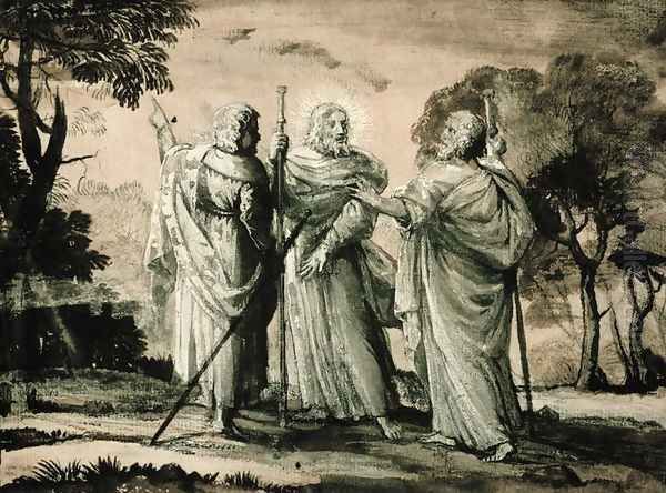 Journey to Emmaus Oil Painting by Claude Lorrain (Claude Gellee)
