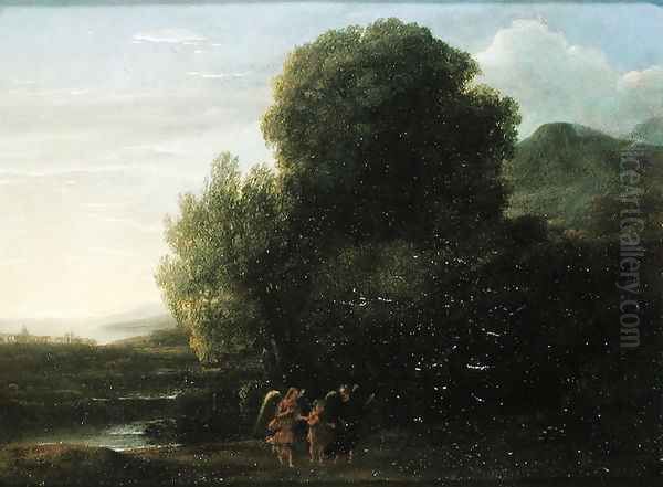 Landscape with St John the Baptist Oil Painting by Claude Lorrain (Claude Gellee)