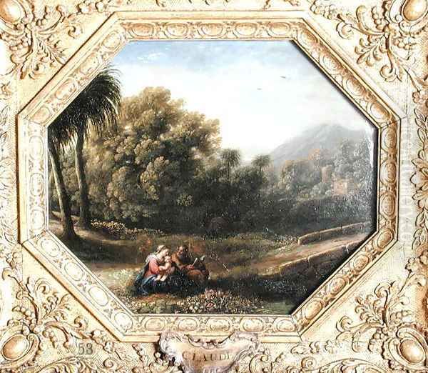 The Rest on the Flight into Egypt, 1631 Oil Painting by Claude Lorrain (Claude Gellee)