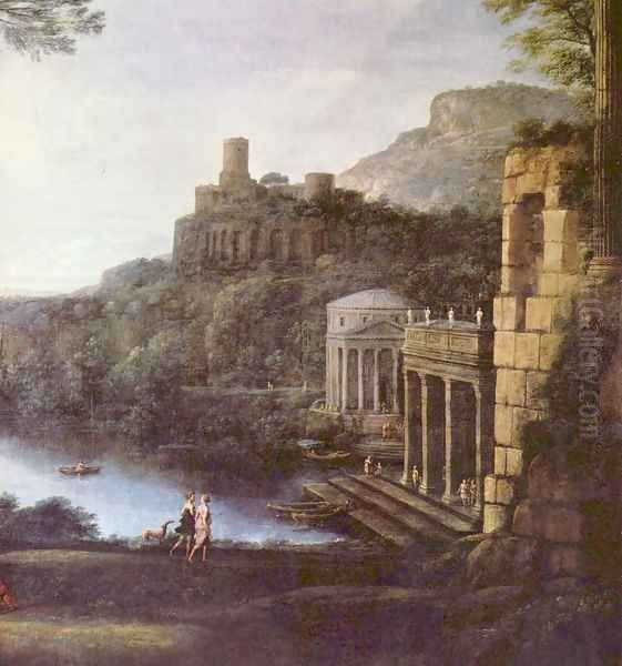 Landscape with the nymph Egeria and King Numa Oil Painting by Claude Lorrain (Claude Gellee)