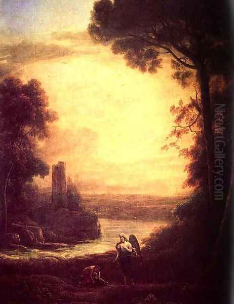 Tobias and the angel Oil Painting by Claude Lorrain (Claude Gellee)