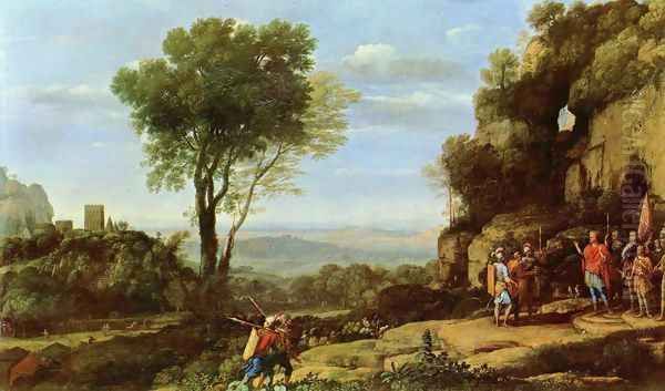 Landscape with David and three heroes Oil Painting by Claude Lorrain (Claude Gellee)