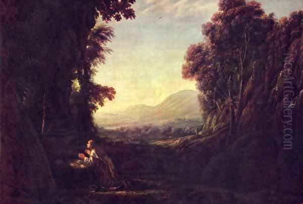 Landscape with Magdalena Oil Painting by Claude Lorrain (Claude Gellee)