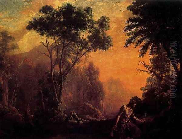 Landscape with hermit Oil Painting by Claude Lorrain (Claude Gellee)