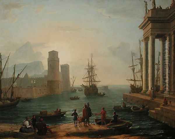 Port, fog effect Oil Painting by Claude Lorrain (Claude Gellee)