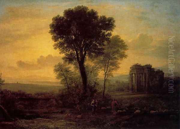 Sunrise Oil Painting by Claude Lorrain (Claude Gellee)