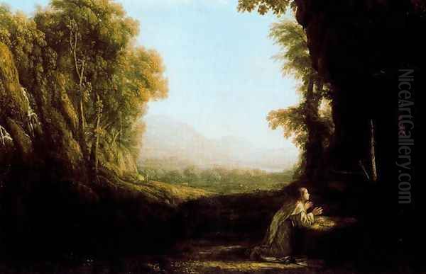 Landscape with Maria de Cervelló Oil Painting by Claude Lorrain (Claude Gellee)