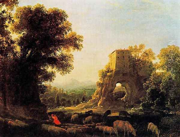 Landscape with pastors Oil Painting by Claude Lorrain (Claude Gellee)