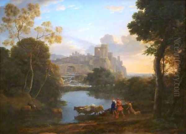 View of Tivoli at Sunset Oil Painting by Claude Lorrain (Claude Gellee)