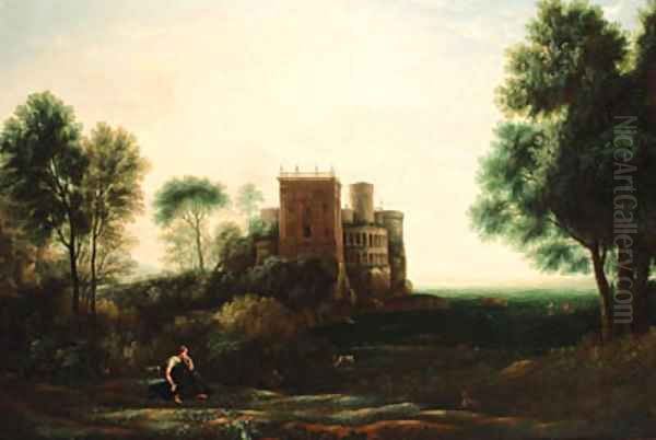 A landscape with Psyche before the Palace of Love Oil Painting by Claude Lorrain (Claude Gellee)