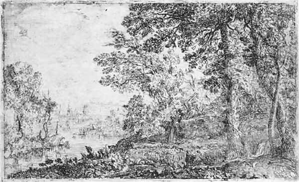 L'Apparition (Mannocci 5) Oil Painting by Claude Lorrain (Claude Gellee)