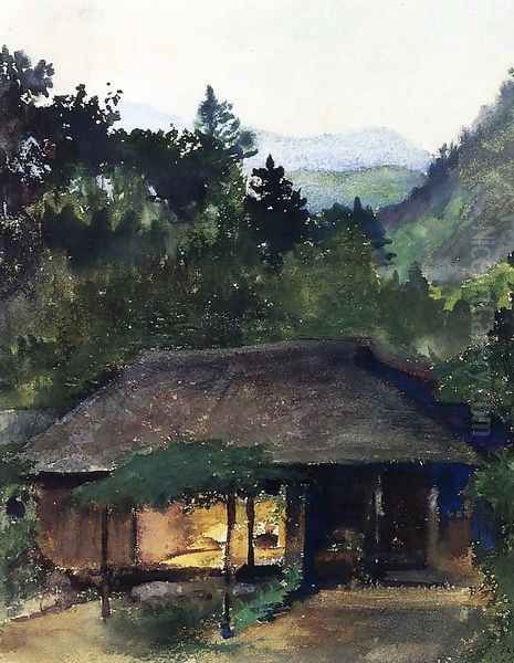 Evening Study Aka Priests House Nikko Japan Oil Painting by John La Farge