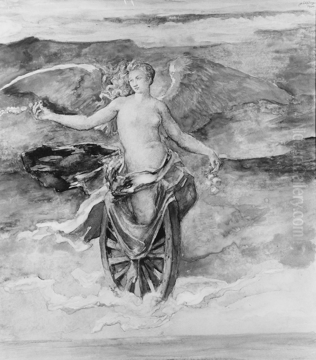 The Wheel of Fortune Oil Painting by John La Farge