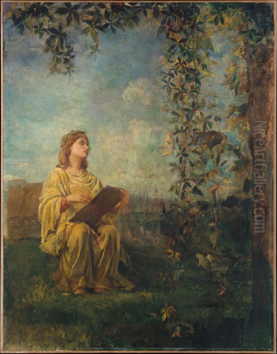 The Muse of Painting Oil Painting by John La Farge