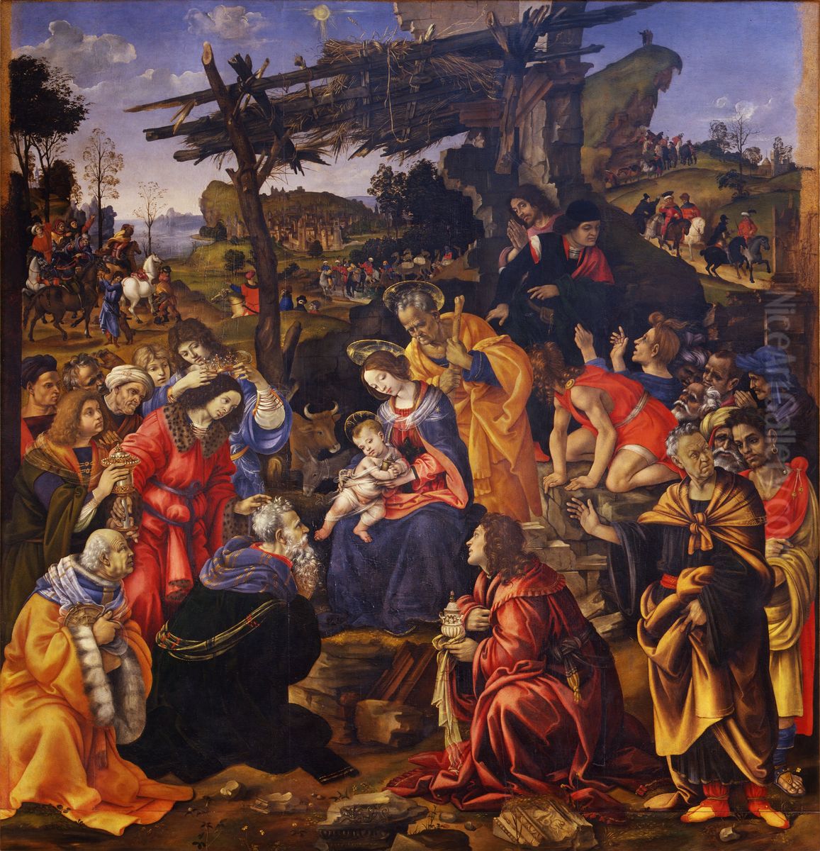 Adoration of the Magi Oil Painting by Filippino Lippi