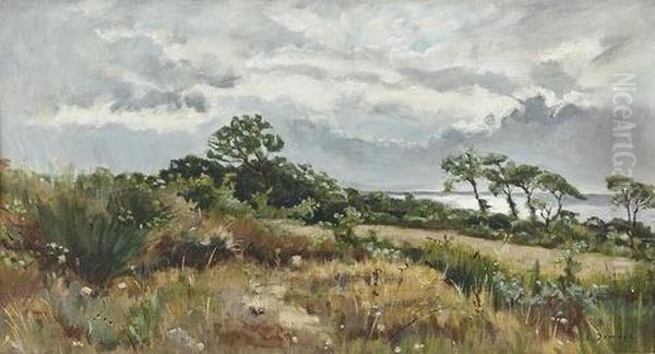 Landschaft Am Meer. Oil Painting by Pierre-Emmanuel Damoye