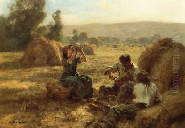 The Snack Oil Painting by Leon Augustin Lhermitte