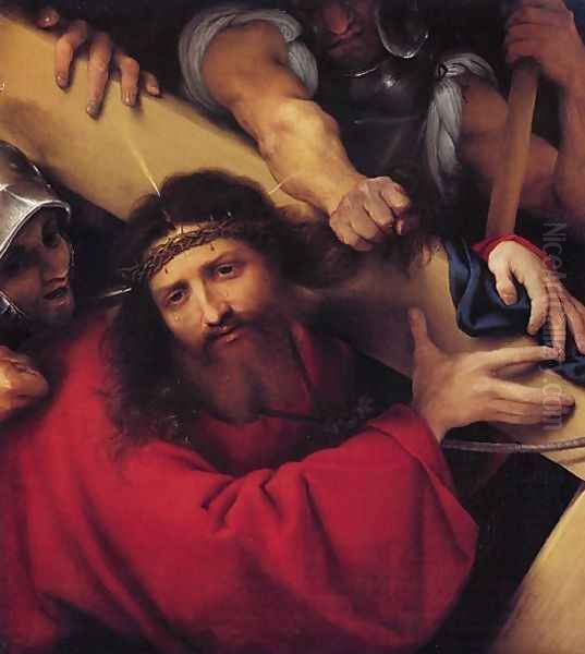 Christ Carrying the Cross Oil Painting by Lorenzo Lotto