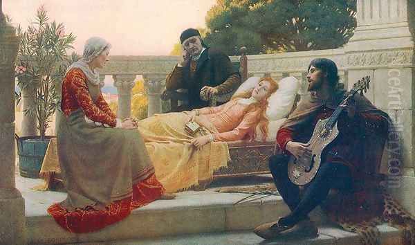 How Lisa Loved the King Oil Painting by Edmund Blair Blair Leighton