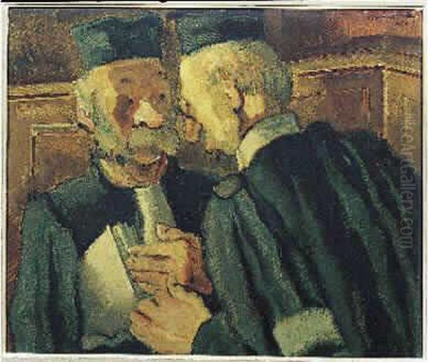 Belay Les Avocats Oil Painting by Pierre De Belay