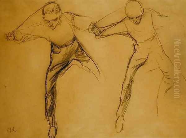 Two male figures Oil Painting by Max Liebermann