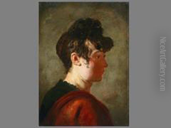 Portrait
23 X 17 Cm. Ol/holz Oil Painting by Jean-Jacques De Boissieu