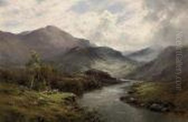 The Valley Of The Teith Oil Painting by Alfred de Breanski