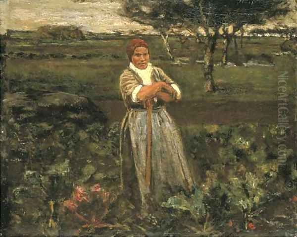Arbeiterin im Rutbenfeld Oil Painting by Max Liebermann