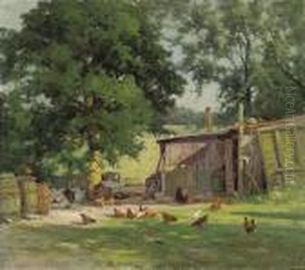 The Evening Light Oil Painting by Alfred Fontville De Breanski